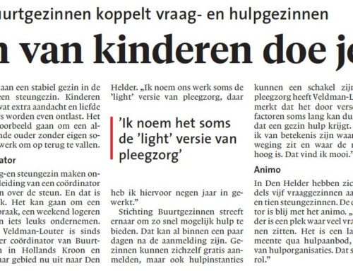 Opvoeden van kinderen doe je samen – Noord-Hollands dagblad