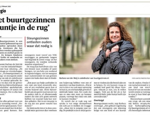 Met buurtgezinnen steuntje in de rug – IJmuider Courant