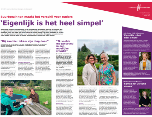 Buurtgezinnen maakt het verschil voor ouders – Actueel in Heerenveen